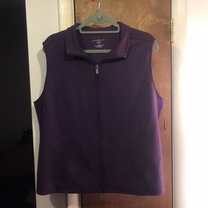 NWT sz 0x Karen Scott, Purple Vest